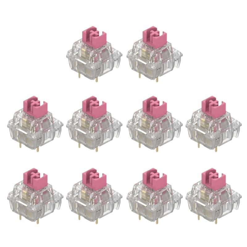 TTCs Silence Bluish White V2V3 Switches 3Pin Tactile Silence for Mechanical Keyboards Mute 2 Gold Plateds Spring Axises