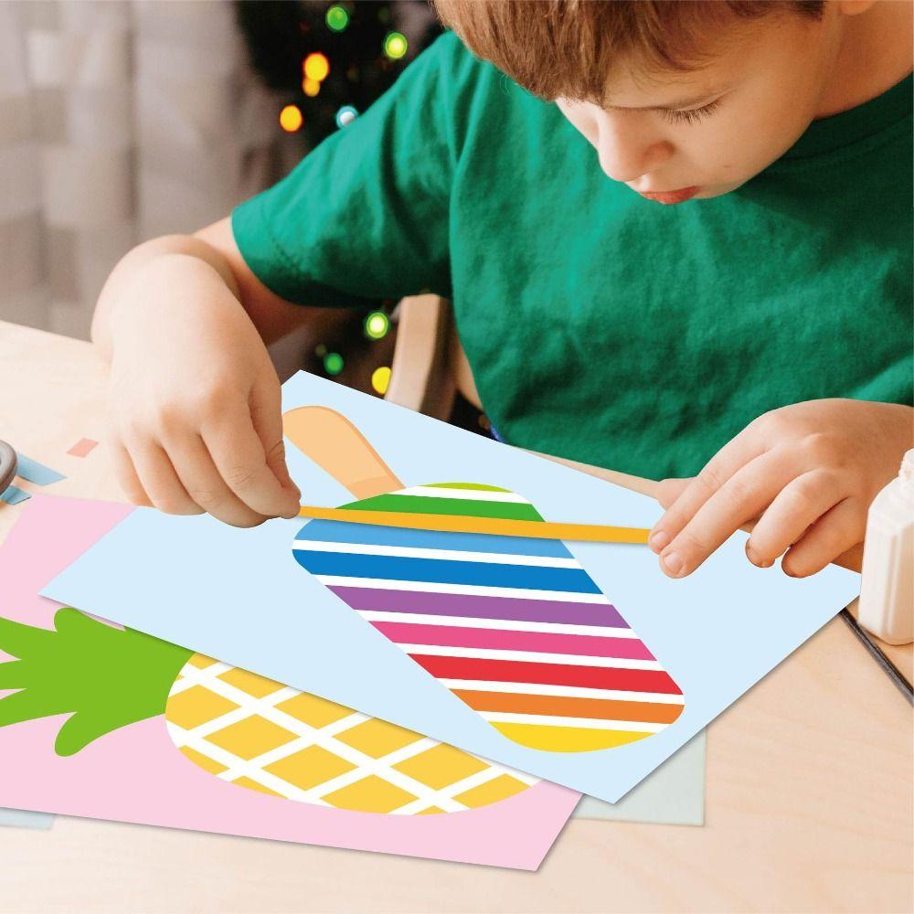 Handmade Material Cartoon DIY Set Educational Tape Coloring Toy  Creative Play
