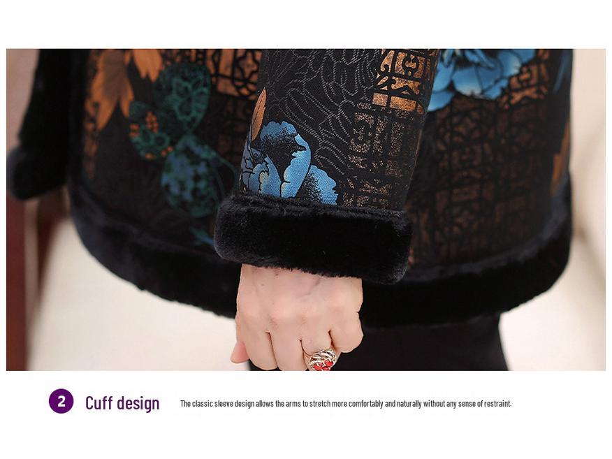 Women's Winter Mink Coat with Velvet Lining – Elegant and Fashionable for Middle-Aged and Elderly Women