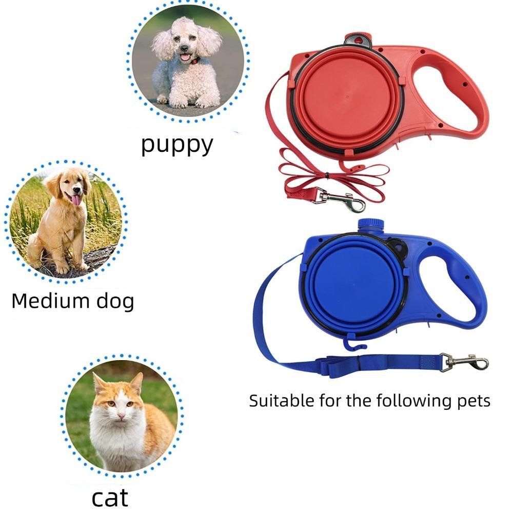 3-in-1 Dog Leash with Water Bottle Bowl Retractable Lead for Puppy Medium Pet Walking Automatic Universal Portable Supplies 2025