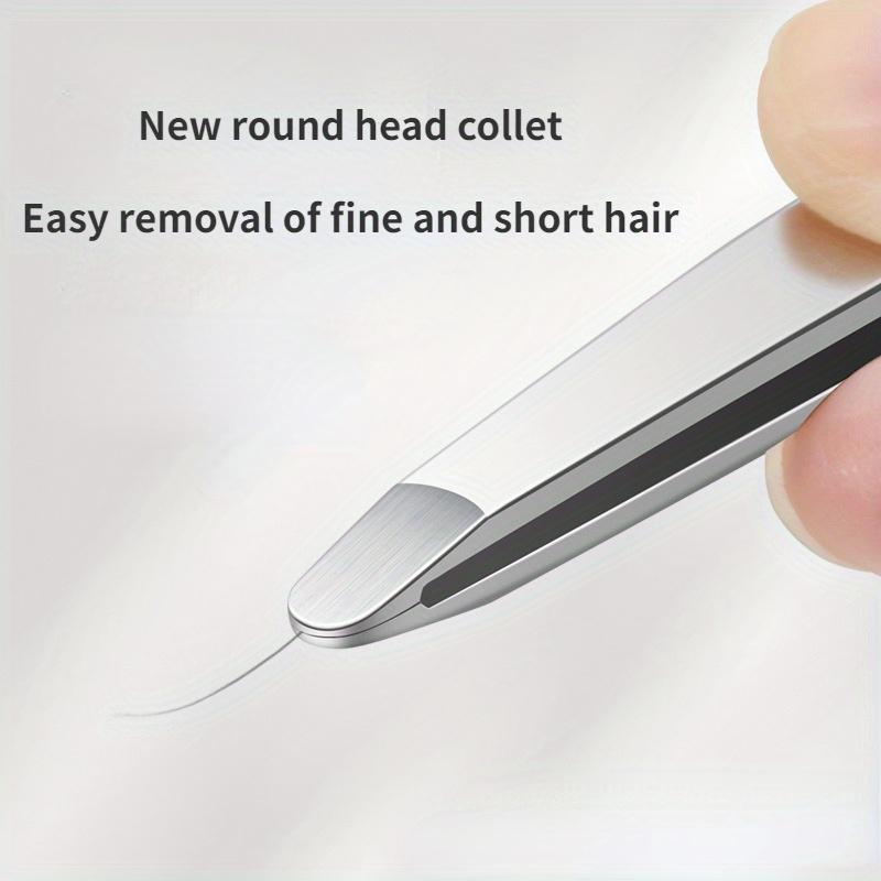 Round-Tip Hair Removal Tweezers Stainless Steel Eyebrow Tweezers Beard Tweezers Hair Plucking Tweezers Eyelash Extension Tools