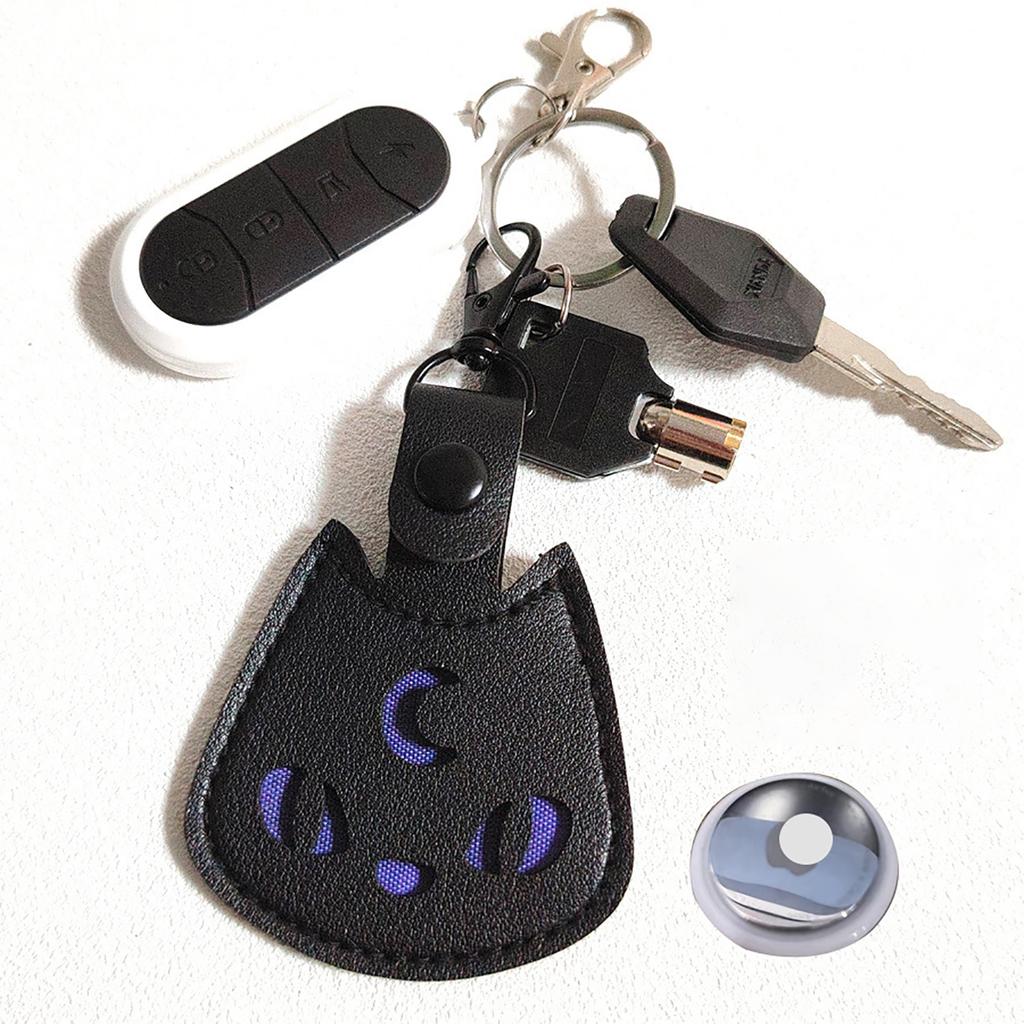 Premium Leather Protective Case Keychain Holder For Smart Device Accessory