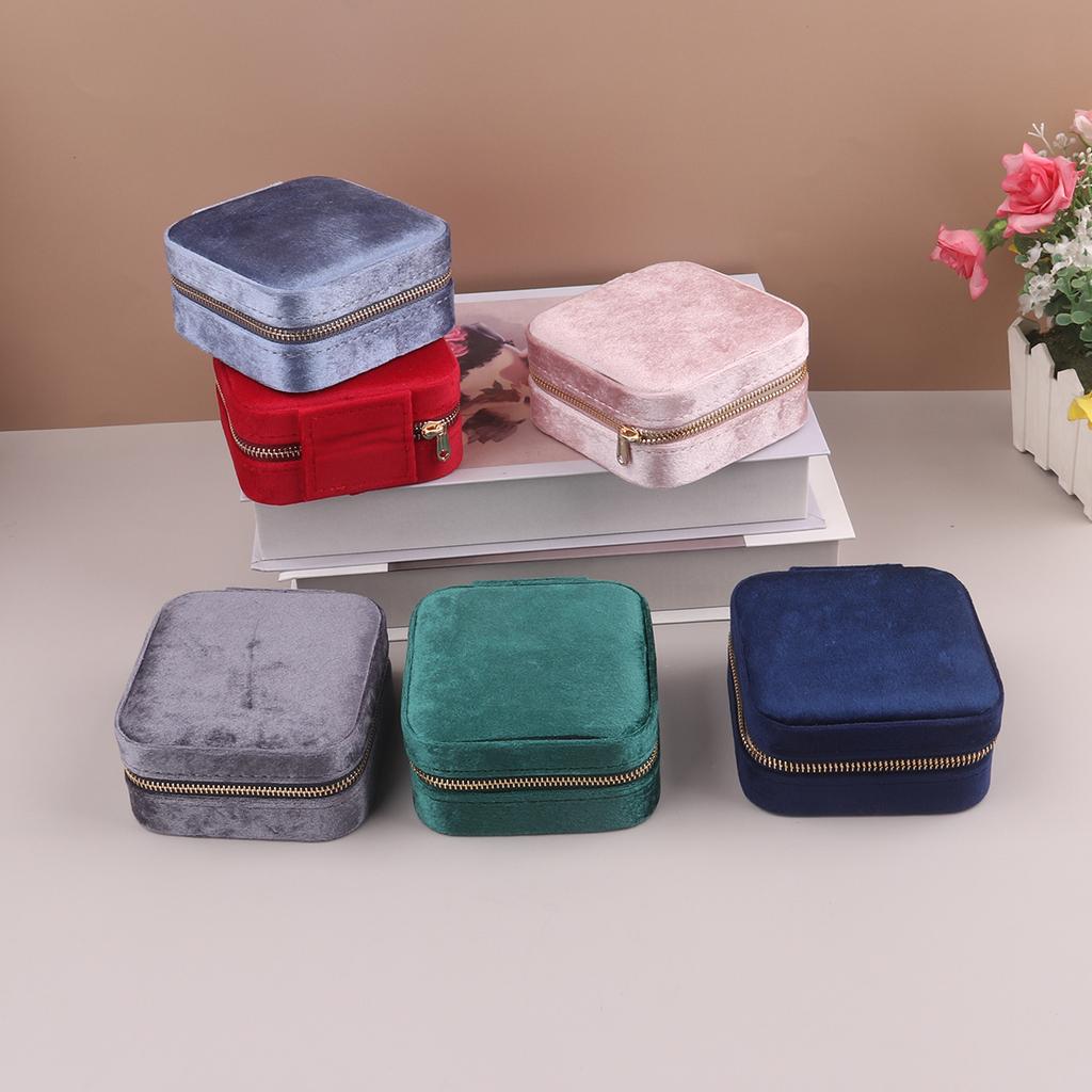 Clever Compartmentalized Design Small Body Hand Moving People Velvet Multifunctional Protection Jewelry Double Storage Box