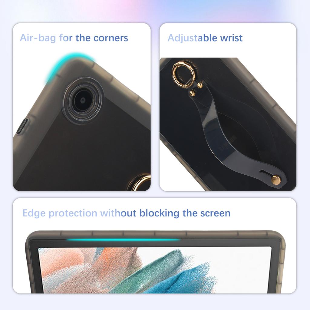For Samsung Galaxy Tab A8 10.5 (2021) Case Shockproof TPU Tablet Cover with Wristband