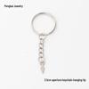 Triangle Tip Keychain Pendant, 25/30mm Keyring Chain DIY Jewelry Accessory