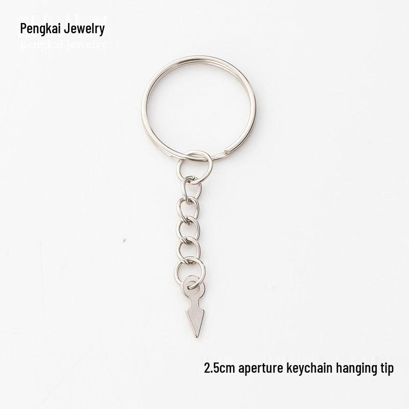 Triangle Tip Keychain Pendant, 25/30mm Keyring Chain DIY Jewelry Accessory
