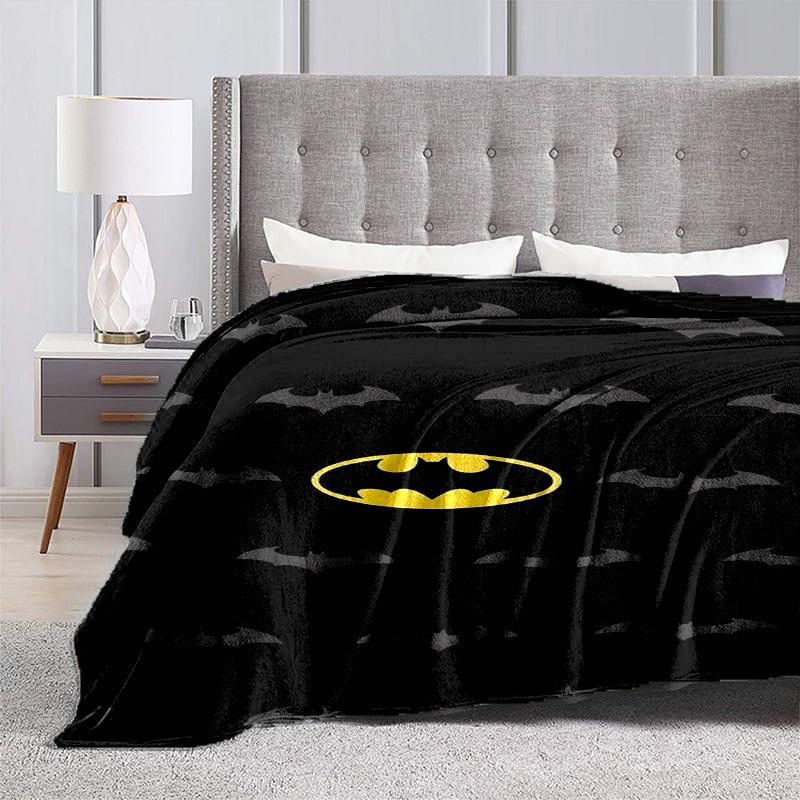 1pc Batman Symbol Pattern Cartoon Blanket,Portable Throw for Travel & Camping, All Season Cozy Blanket,Ideal Gift