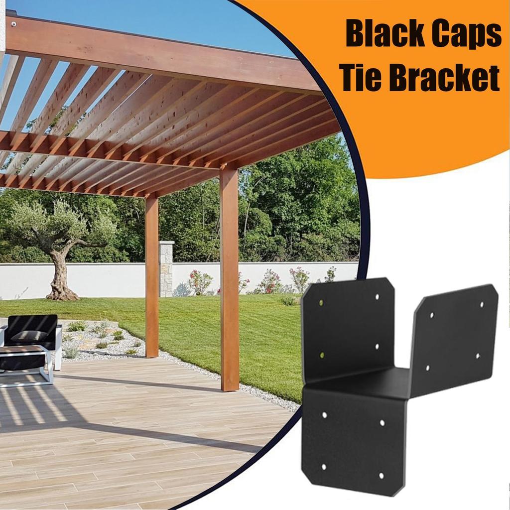 Brackets For Wood Posts 4 Pieces Pergola Joist Bracket Connector Brace Heavy Duty Sleeve Beam Connector Brace For Outdoor Indoor