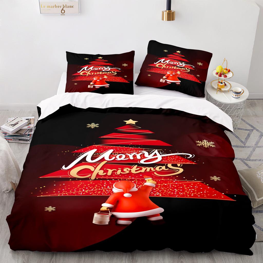 Home Textiles Christmas Quilt Cover Digital Printing Three-Piece Digital Printing