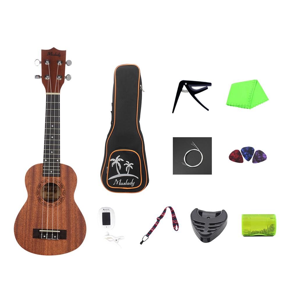 21 Inch Concert Ukulele Acoustic Hawaii Little Guitar +Tuner +Pick +Strap