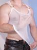 Men'S Tops Mesh Vest Sexy Fashion Ring Shoulder Belt Breathable Hollow Out Sleeveless T-Shirts Man Nightclub Tops Dance Shaping