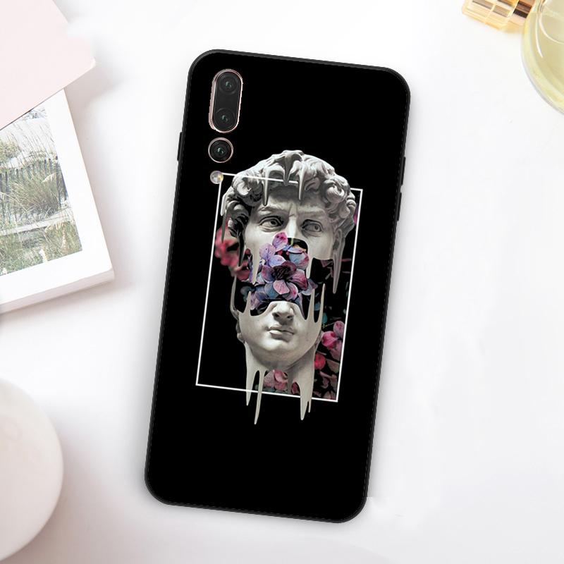 

Greek Aesthetics Plaster statue art For Huawei Nova 5T 9 10 SE 7i 8i 11i 12i Y73 Y90 Y70 Y72 Y61 Y91 Y60 P20 P40 P30 Lite Case Nova 11 Pro