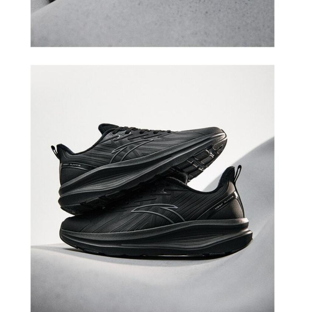 Anta Cloud Path Comode E Alla Moda Antiscivolo Resistenti All'abrasione Basse Casual Scarpe da Corsa da Uomo Nero 112345538-5