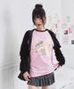 PAGESIISII Lovely Melody Print Semi-Oversized Long Sleeve [2 Colors]