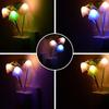 Sensor Led Night Light Color Changing Plug-in LED Mushroom Dream Bed Lamp Kids Adults Bedroom Home Decor Light Wall Lamps