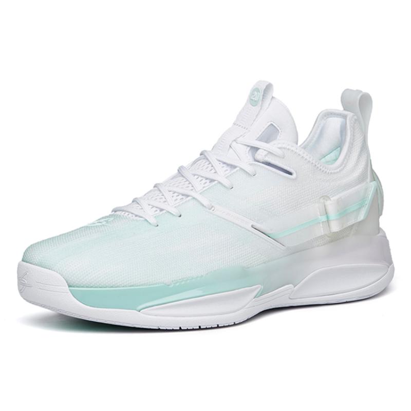 Anta GH3 Frappe Cushioning Support Low-Top Performance Basketball Shoes Men's White Green Sneakers 112221103-6