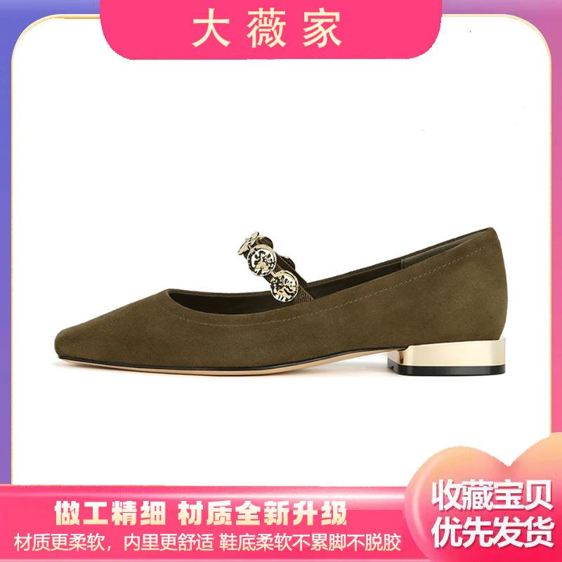 Retro small square head low heel black temperament light mouth single shoes women's spring 2025 new skirt Mary Jane shoes