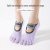 Women's Lace-Up Five-Finger Yoga Toe Socks - Non-Slip, Breathable Sports Socks for Pilates
