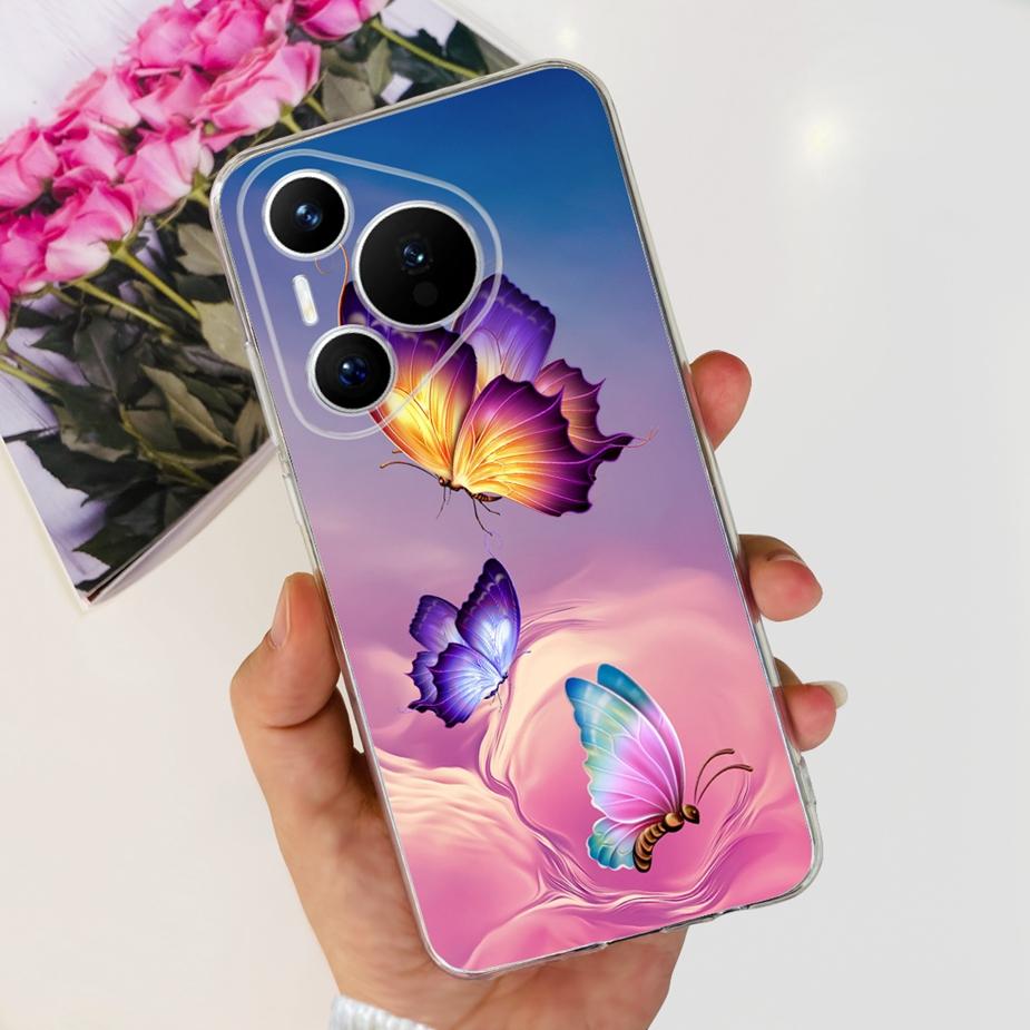 Für Huawei Pura 70 Hülle Niedliche Cartoon Bemalte Abdeckung Klare Silikon Handyhülle Für Huawei Pura 70 Pro Plus Pura70 Pro + Weiche Hülle