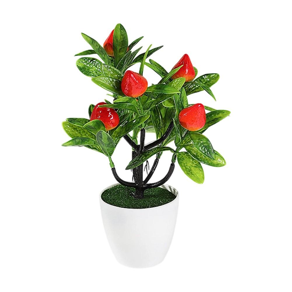 Fruit Bonsai Artificial Bonsai Fake Potted Plant Plastic Construction земляничный
