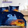 Pinguinmuster Bettwäsche Steppdecke Set Bettbezug Kissenbezug Heimdekoration Geburtstagsgeschenk (1 Bettbezug + 2 Kissenbezüge, ohne Füllung)
