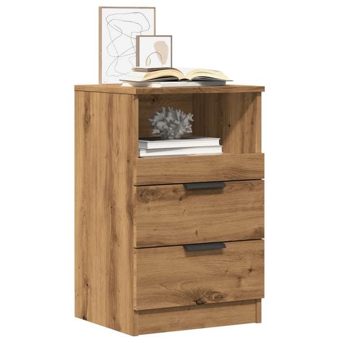 VidaXL Bedside Tables 2 Pcs Artisan Oak Engineered Wood, Cabinet, Bedroom Furniture, Support of 856847