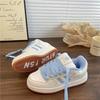 Hong Kong style white and blue niche bread shoes waterproof autumn new couple campus casual sports shoes