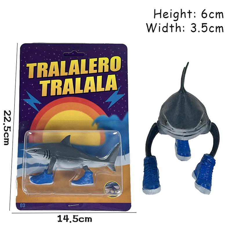 Tung Tung Tung Sahur Tralalero Tralala 3D-gedrucktes Spielzeug Bombardiro Krokodil Italienische Hirnfäule Figur Anime Puppenhaus Miniaturen