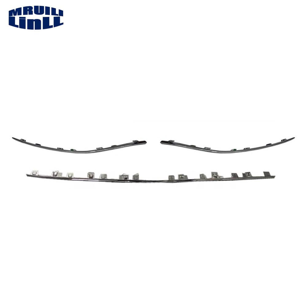 NEW Front Lower Bumper Chrome Molding Trim OE# A2068855702 A2068854102 A2068854202 For Mercedes C Class W206 C300 C200 2020 Chrome silver(a set)