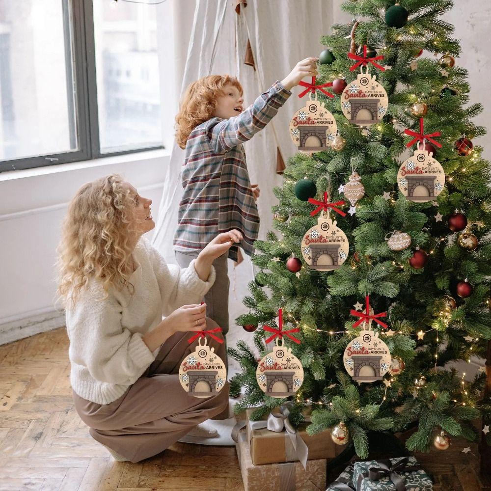 Handmade Santa Claus Christmas Countdown Santa Clause Wooden Christmas Calendar  New Year