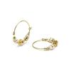 Boucles d'oreilles - LUXENTER - Darkba - Argent sterling 925 - Nacre blanche - Finition or jaune 18 carats