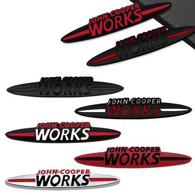 JCW Black Emblem Car Styling 3D Sticker Metal Front Hood Grille Badge For MINI Cooper S R55 R56 F54 F56 F55 F60 Body Decoration