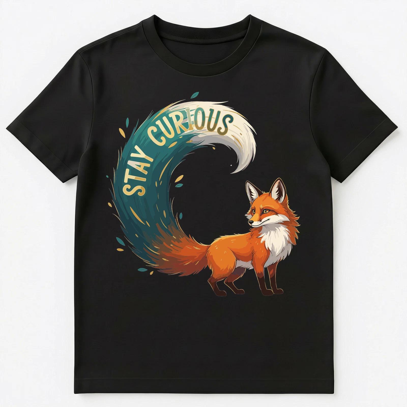 Stay Curious Fox Design Inspires Kind Adventure Unisex T-Shirt S