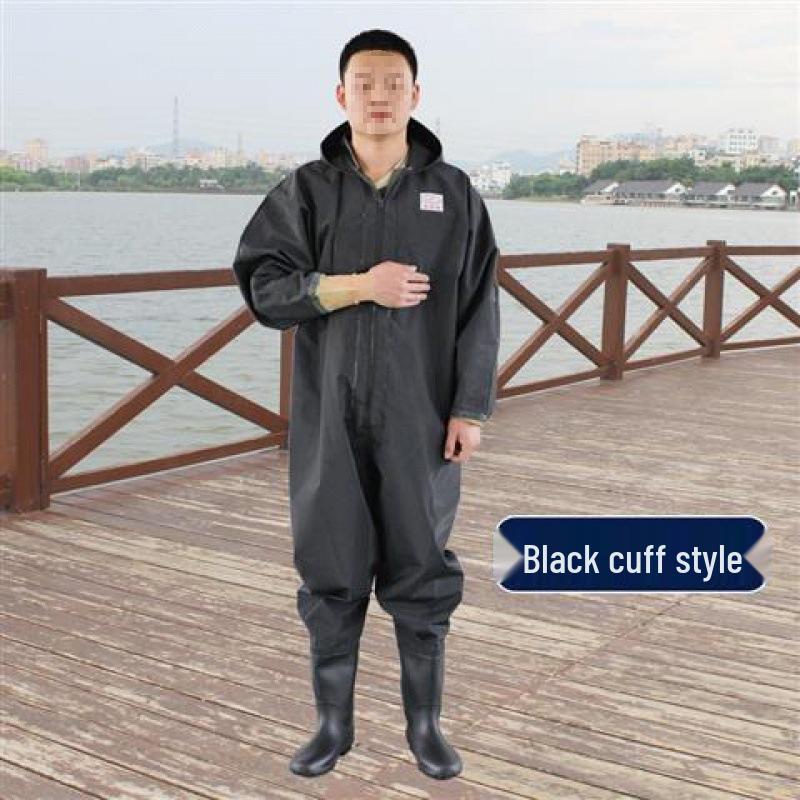 

Unisex Full-Body Fishing Waders with Integrated Rain Boots and Pants 43