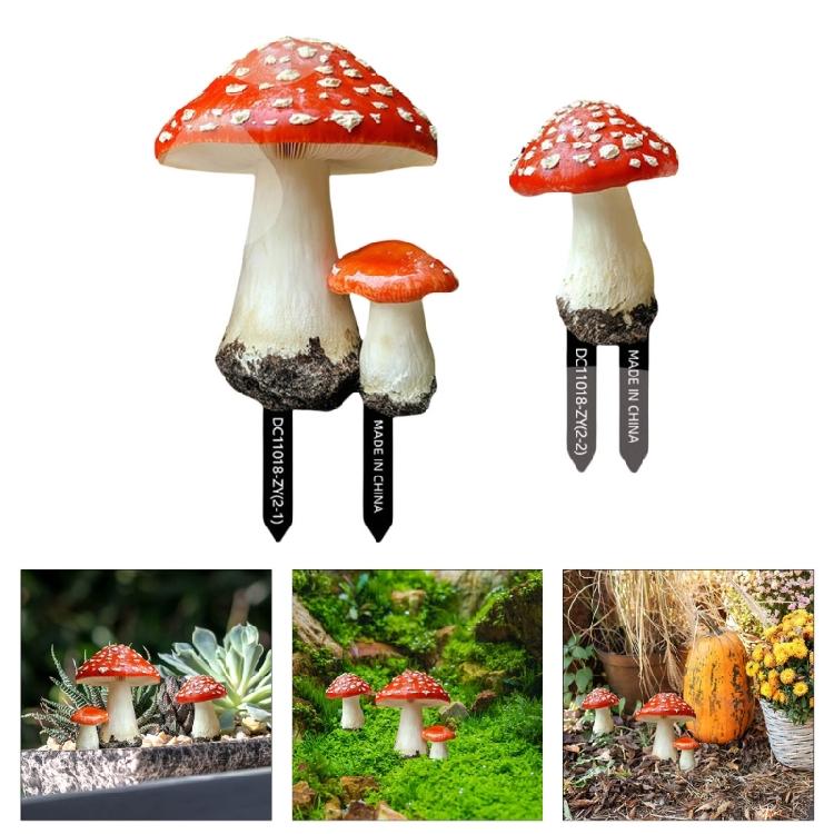 Whimsical Forest Mushroom Stakes Cottage Yard Sign Lawn Ornaments Suitable For Easy Installation In Gardens Flower Beds