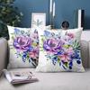 1 Pieces Floral Patterned White Throw Pillow Decor Accent Polyester pillowcase, sofa decorative cushion cov Headboard Pillow