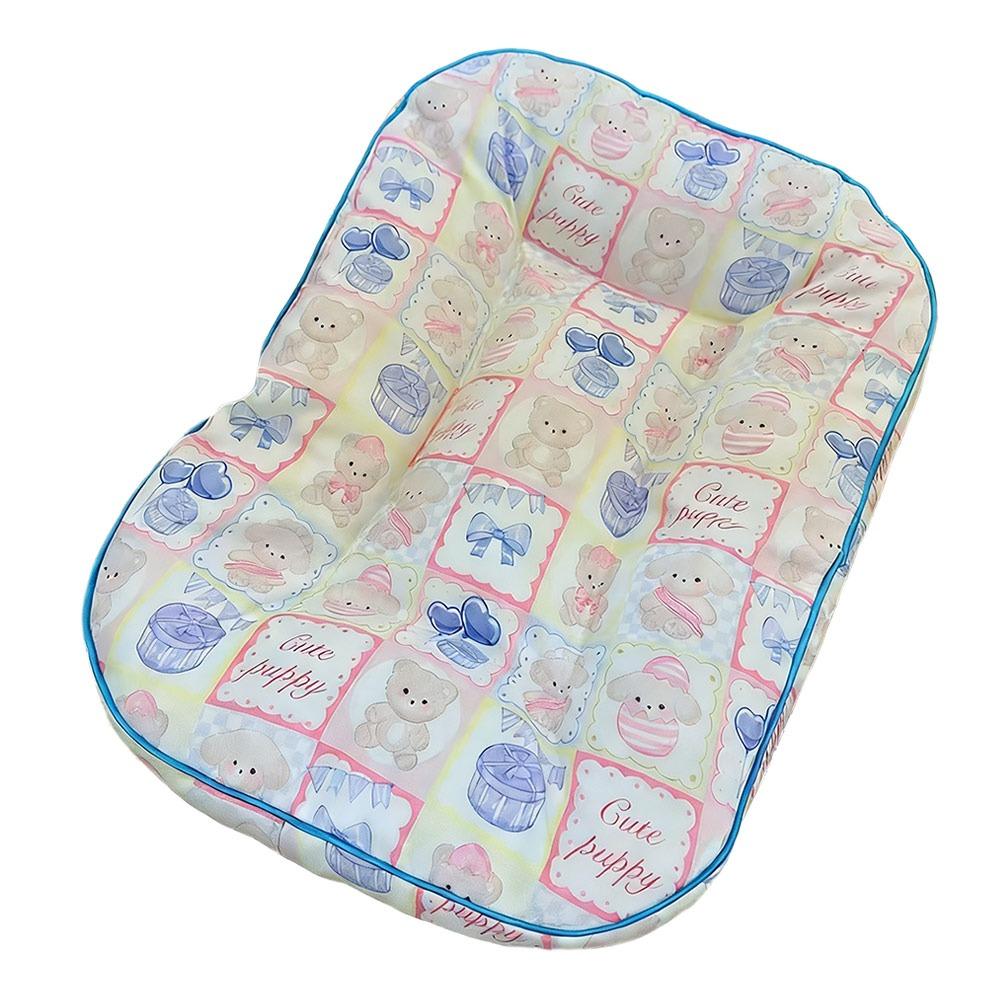 

Digital Printed Dog Cat Mat Soft Thickened Blanket New Creative Pet Sleeping Mat Four Seasons blue bear-S