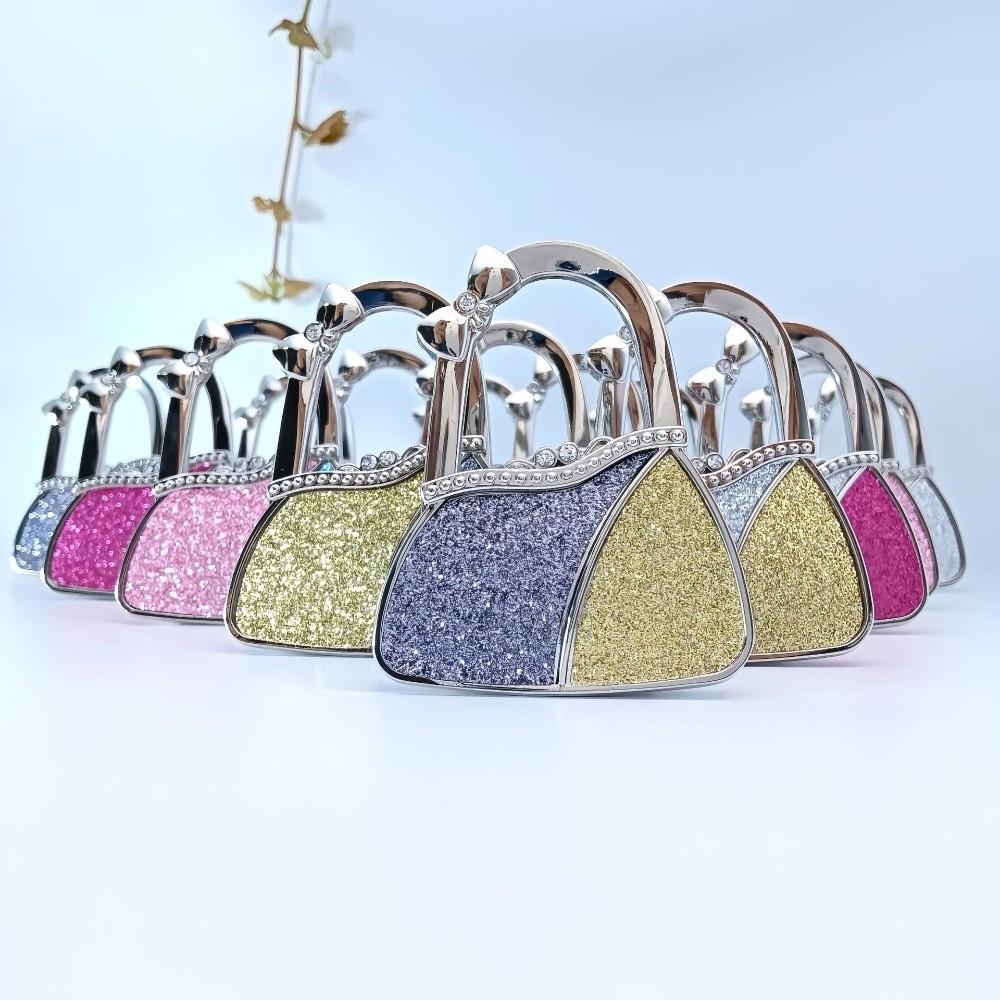 Pretty Foldable Purse Hook for Women Creative Durable Table Hanger Portable Handbag Hook for Table