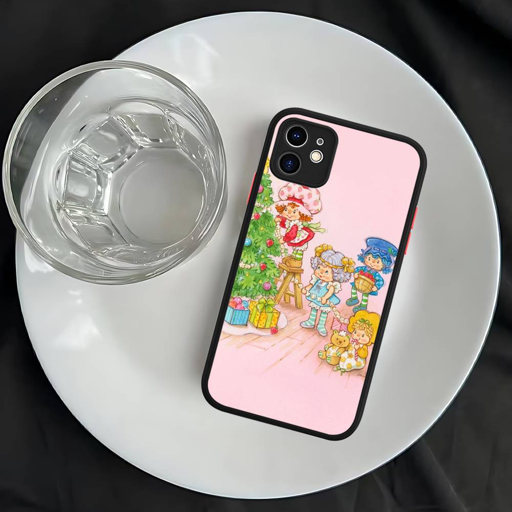 S-Strawberry S-Shortcake Phone Case For iPhone 16 15 14 13 12 11 Pro Max 7 8 6 6s Plus Matte Cover