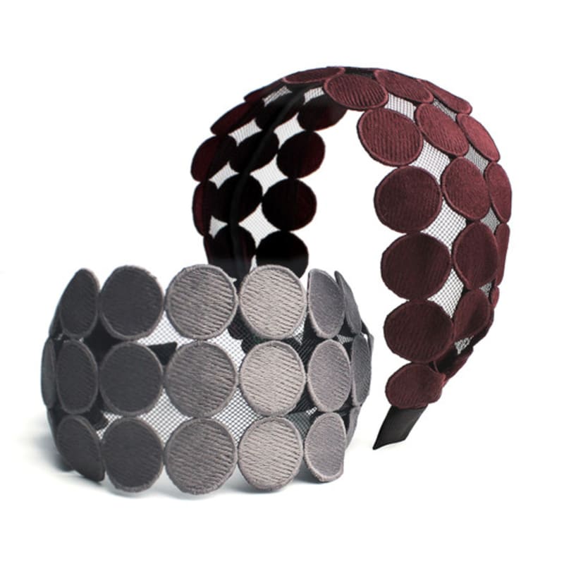 

RACOHA Charming dot wide Hair band Dot wide painless hair band camel