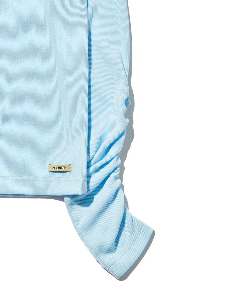 Peace Maker Layered Slim Round Cardigan (Sky Blue)
