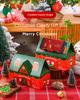 10pcs New Christmas 3D House Apple Box Creative Christmas Eve Gift Box Small Snacks Biscuits Innovative Packaging Box Christmas
