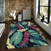 Modern Rug with Green Leaf Patterns Suitable for use as an anti-slip game mat for living room and bedroom sofas