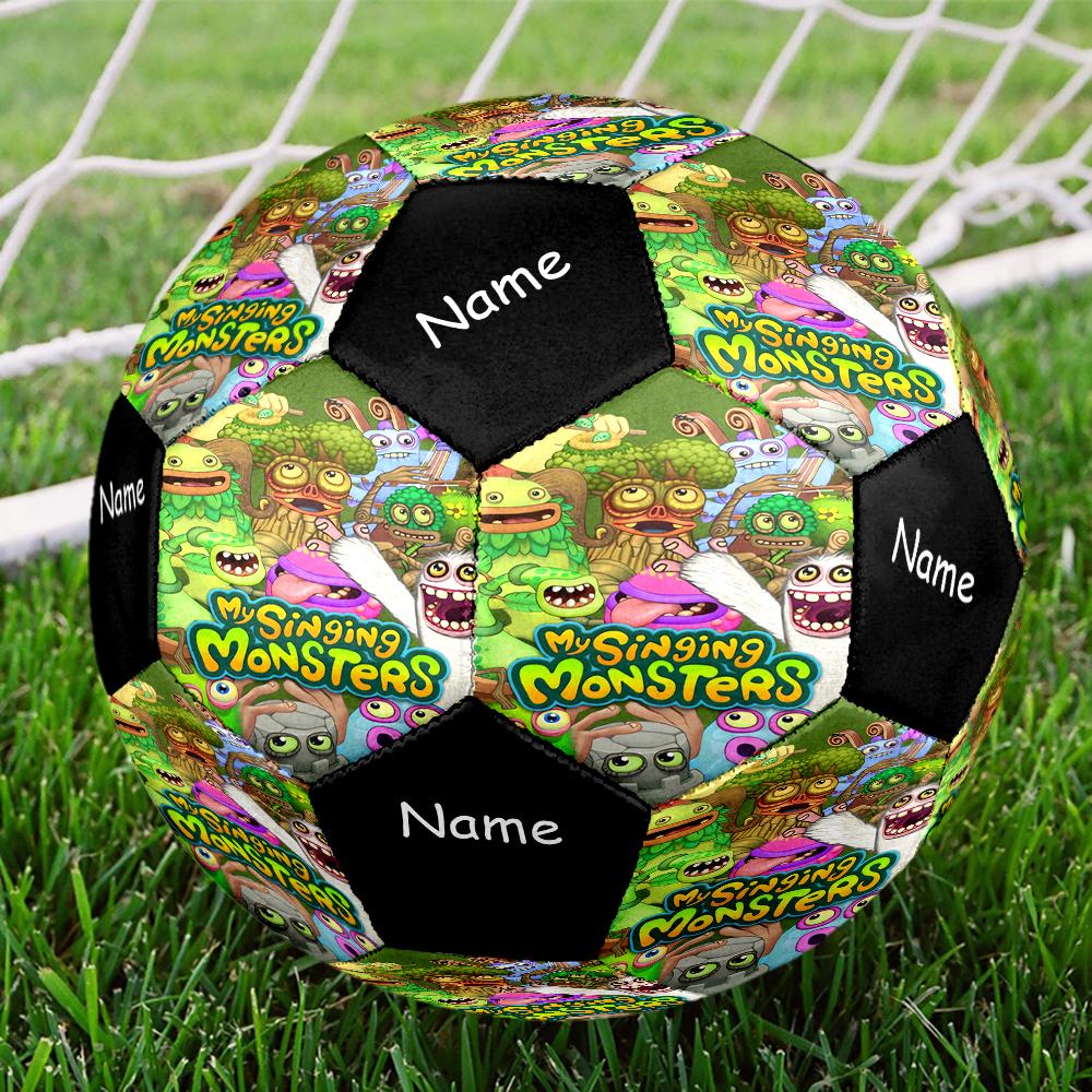 Custom Name My Singing Monsters Playground Theme Size 5 Soccer Ball, Suitable for Both Indoor and Outdoor Matches, a Gift Suitable for Everyone.