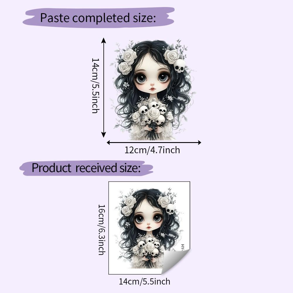 Creative Halloween Girl Skeleton Rose Bundle Pattern Paste Decoration Wall For