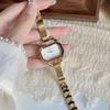 Minimalist Octagonal Rhinestone Dial Ladies Quartz Watch Thin Metal Bangle Elegant Daily Wrist Watch
