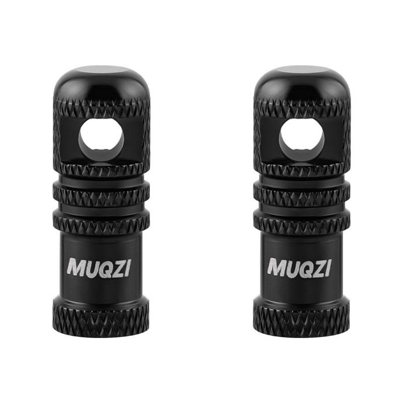 2 Stück Fahrradventilkappe mit Ventilkernentfernungsfunktion Tragbare Aluminiumlegierung Fahrrad Tubeless-Reifenventil Schaftkappe MTB Zubehör