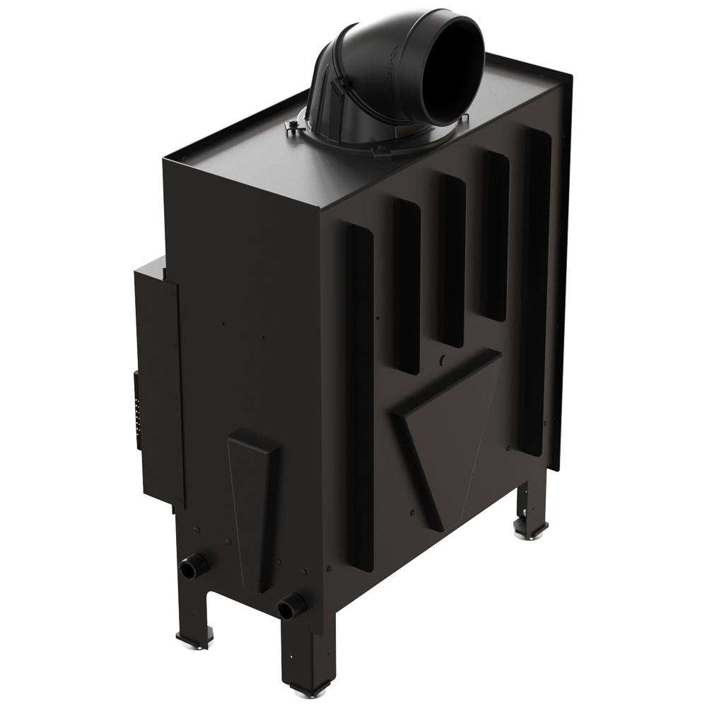 Air fireplace FLOKI M simple with black termotec and closing.