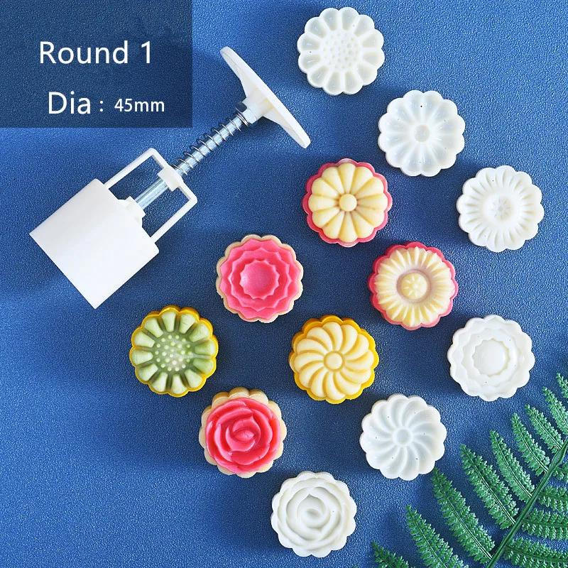 

5/6 шт. Форма для лунного пряника, квадратная/цветочная/веерообразная, форма для печенья, сделай сам, кондитерский инструмент для украшения праздников середины осени