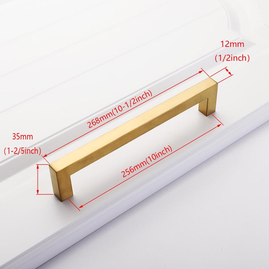 Brushed Gold & Black Stainless Steel Drawer Handle for Cabinets and Wardrobes